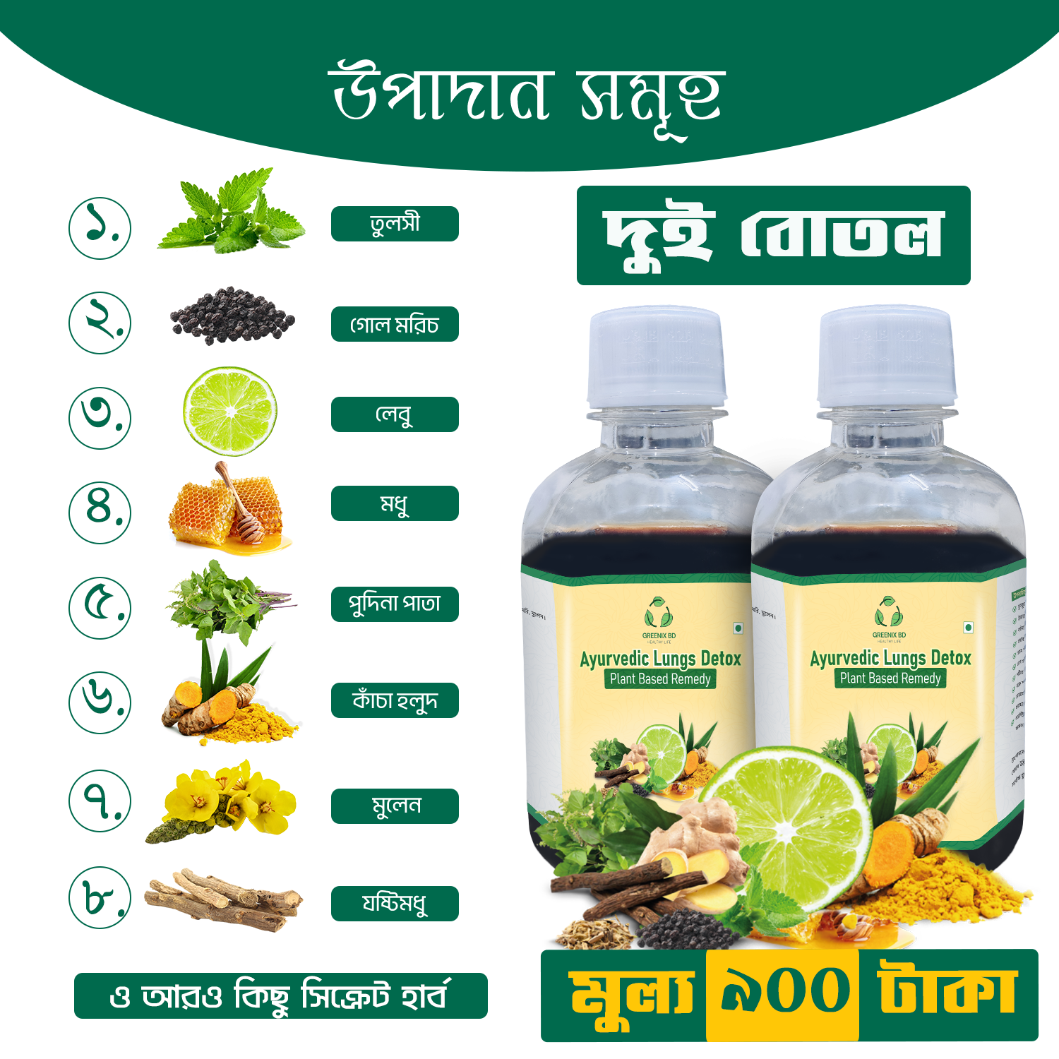 Ayurvedic Lungs Detox -200 Ml - 2 Bottle